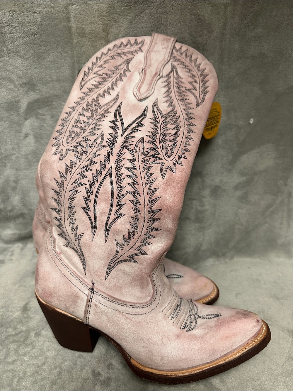 CORRAL Embroidered Western Boots Size 7 - Picture 3 of 9